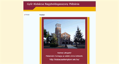 Desktop Screenshot of kisbacsaplebania.emecclesia.hu